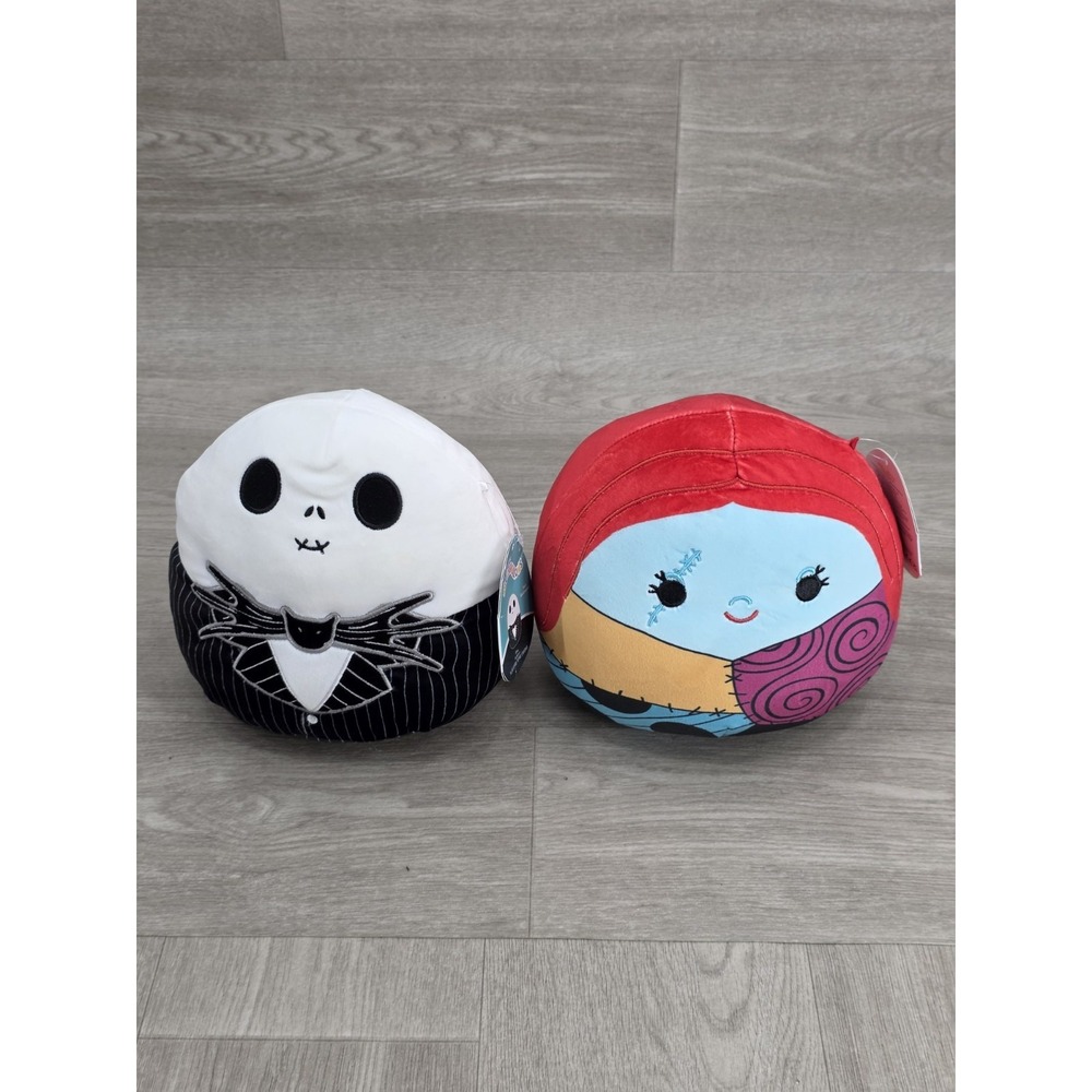 Lot NWT Squishmallows Nightmare Before Christmas Jack Sally 8" Plush